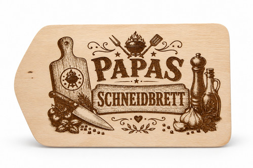 Papas schneidbrett mit - papas,
